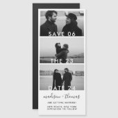 Moderne Foto-Ständer-Hochzeit spart das Datum Magnetkarte (Vorne/Hinten)