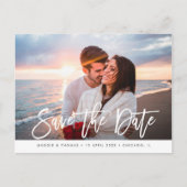 Moderne Foto stilvolle Hochzeitsfeier retten das D Postkarte (Vorderseite)