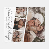 Moderne Foto Strip Collage Fleecedecke (Vorderseite (Horizontal))