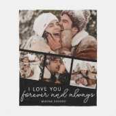 Moderne Foto Strip Collage Fleecedecke (Vorderseite)