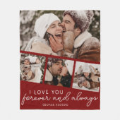 Moderne Foto Strip Collage Fleecedecke (Vorderseite)