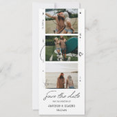 Moderne Foto Strip Wedding Save The Date (Vorderseite)