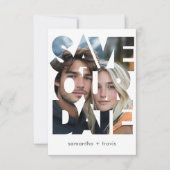 Moderne Foto-Textrahmen-Hochzeit Save The Date (Vorderseite)