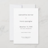 Moderne Foto-Textrahmen-Hochzeit Save The Date (Rückseite)