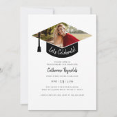 Moderne Foto Trendy Graduation Party Einladung (Vorderseite)