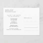Moderne Foto Typografie Hochzeit speichern das Dat Ankündigungspostkarte (Rückseite)
