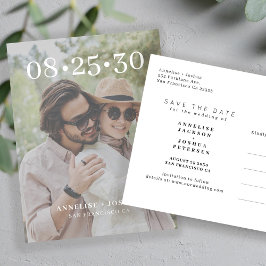 Moderne Foto Typografie Hochzeit speichern das Dat Ankündigungspostkarte