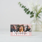 Moderne Foto-Typografie-Nagelkünstler Visitenkarte (Stehend Vorderseite)