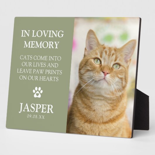 Moderne Foto- und Beileid-Quote Fotoplatte (Seite)