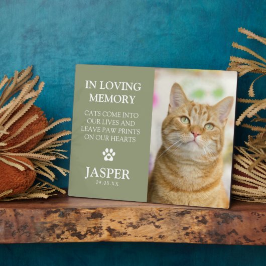 Moderne Foto- und Beileid-Quote Fotoplatte (Seite)