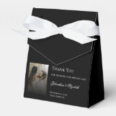 Moderne Foto- und Black Overlay-Hochzeit Geschenkschachtel (Vorderseite)