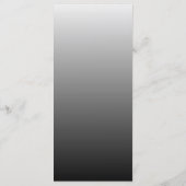 Moderne Foto- und Black Overlay-Hochzeit Menükarte (Rückseite)