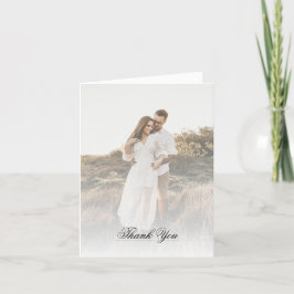 Moderne Foto- und Overlay-Hochzeit Dankeskarte