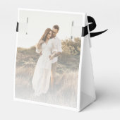 Moderne Foto- und Overlay-Hochzeit Geschenkschachtel (Rückseite)