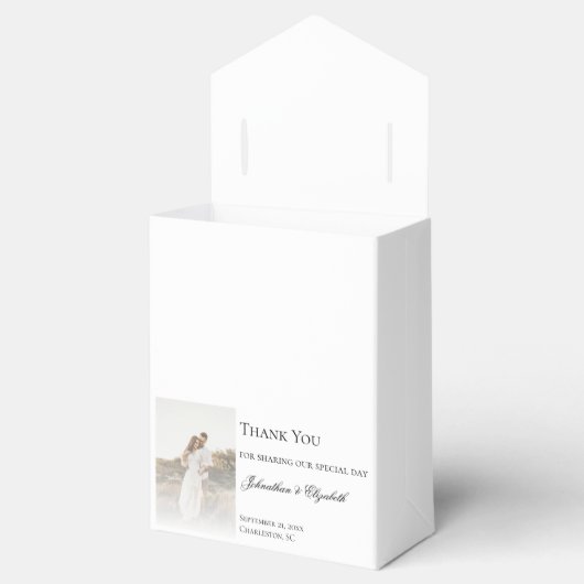 Moderne Foto- und Overlay-Hochzeit Geschenkschachtel (Geöffnet)