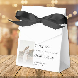 Moderne Foto- und Overlay-Hochzeit Geschenkschachtel