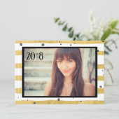 Moderne Foto- und Schwarzklasse-Einladungen Einladung (Stehend Vorderseite)