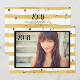 Moderne Foto- und Schwarzklasse-Einladungen Einladung