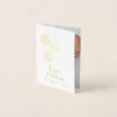 Moderne Foto-Urlaubskarte in Gold Folienkarte (Vorderseite)