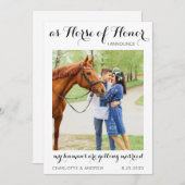 Moderne Foto Verlobung Horse Wedding Save The Date (Vorne/Hinten)