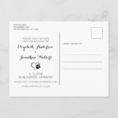 Moderne Foto Verlobung Hund Save the Date Anno Ankündigungspostkarte (Rückseite)