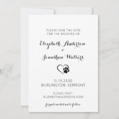 Moderne Foto-Verlobung Hunde Hochzeit Rettete D Save The Date (Rückseite)