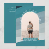 MODERNE FOTO-VERLOBUNG INVITE - Gemischte Farben Einladung (Vorne/Hinten)