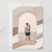 MODERNE FOTO-VERLOBUNG INVITE - Gemischte Farben Einladung (Vorderseite)