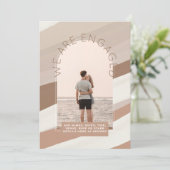 MODERNE FOTO-VERLOBUNG INVITE - Gemischte Farben Einladung (Stehend Vorderseite)