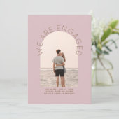 MODERNE FOTO-VERLOBUNG INVITE - Gemischte Farben Einladung (Stehend Vorderseite)