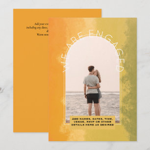 MODERNE FOTO-VERLOBUNG INVITE - Gemischte Farben Einladung
