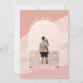 MODERNE FOTO-VERLOBUNG INVITE - Gemischte Farben Einladung (Vorderseite)