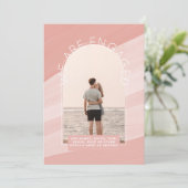 MODERNE FOTO-VERLOBUNG INVITE - Gemischte Farben Einladung (Stehend Vorderseite)