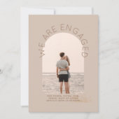 MODERNE FOTO-VERLOBUNG INVITE - Gemischte Farben Einladung (Vorderseite)