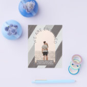 MODERNE FOTO-VERLOBUNG INVITE - Gemischte Farben Flyer (Einzeln)