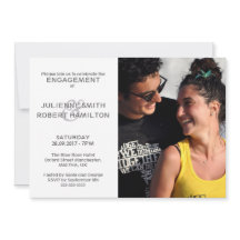 Moderne Foto Verlobung Polterabend Einladungen