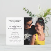 Moderne Foto Verlobung Polterabend Einladungen (Stehend Vorderseite)