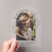 Moderne Foto Verlobung Save the Date Acryleinladungen (Insitu (Handheld))