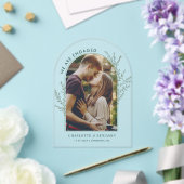 Moderne Foto Verlobung Save the Date Acryleinladungen (Insitu (Hochzeit))