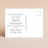 Moderne Foto-Verlobung Save the Date Ankündigungspostkarte