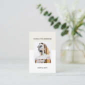 Moderne Foto Visitenkarte (Stehend Vorderseite)