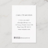 Moderne Foto Visitenkarte (Rückseite)