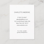 Moderne Foto Visitenkarte (Rückseite)