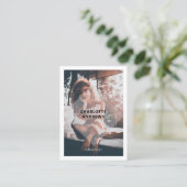 Moderne Foto Visitenkarte (Stehend Vorderseite)