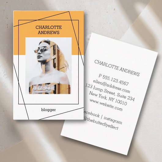 Moderne Foto Visitenkarte