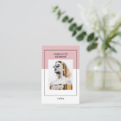 Moderne Foto Visitenkarte (Stehend Vorderseite)