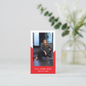 Moderne Foto-Visitenkarte für kreative Berufe Visitenkarte (Stehend Vorderseite)