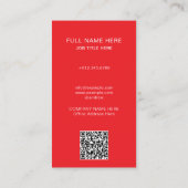 Moderne Foto-Visitenkarte für kreative Berufe Visitenkarte (Rückseite)