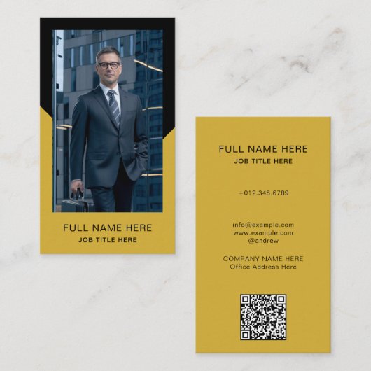 Moderne Foto-Visitenkarte für kreative Berufe Visitenkarte (Vorne/Hinten)