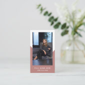 Moderne Foto-Visitenkarte für kreative Berufe Visitenkarte (Stehend Vorderseite)